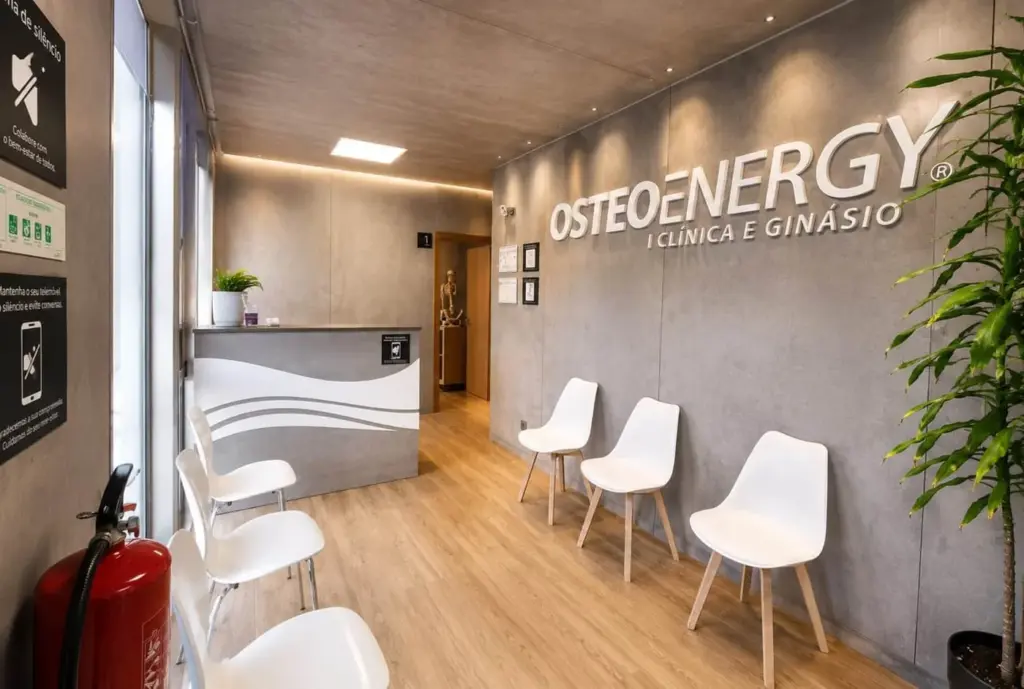 Sala de espera da clínica Osteoenergy